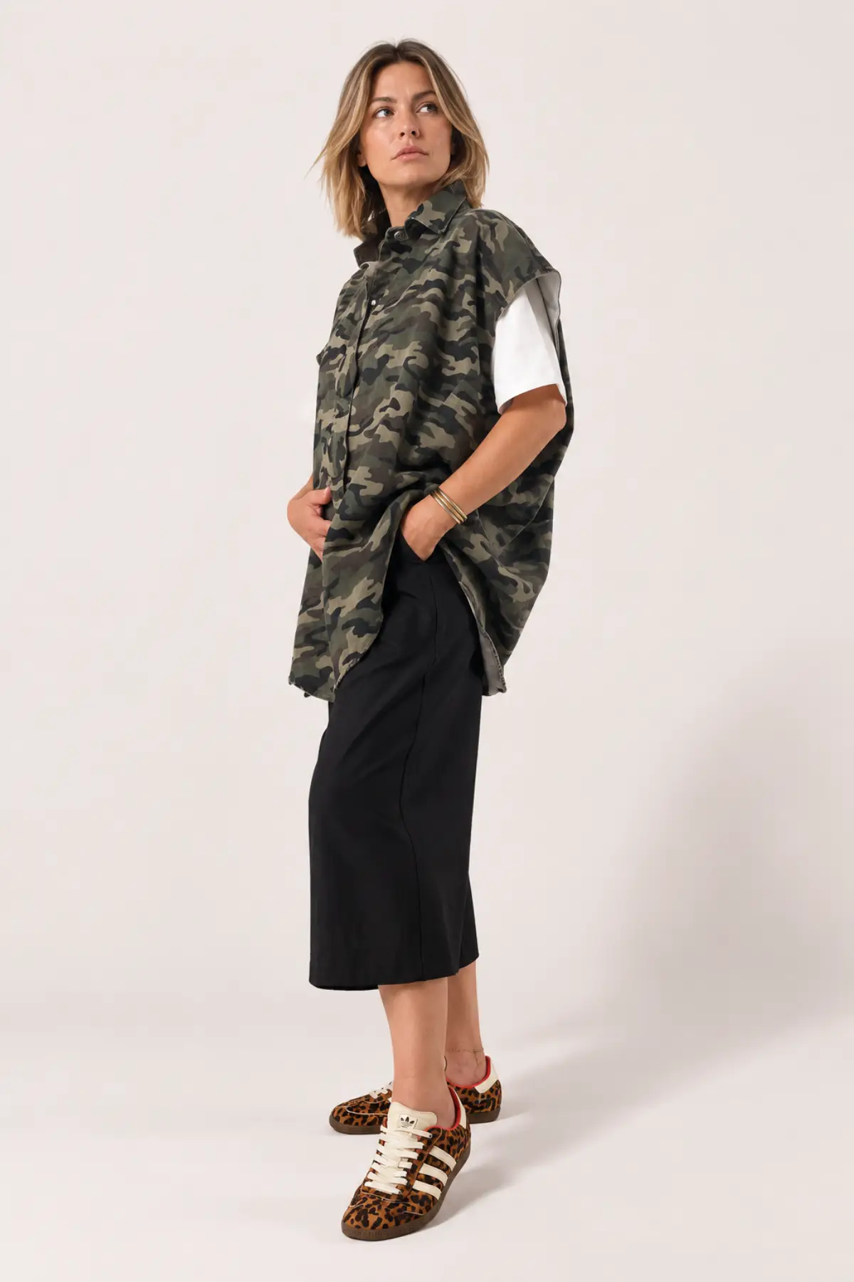 Veste femme sans manches camouflage – Image 2