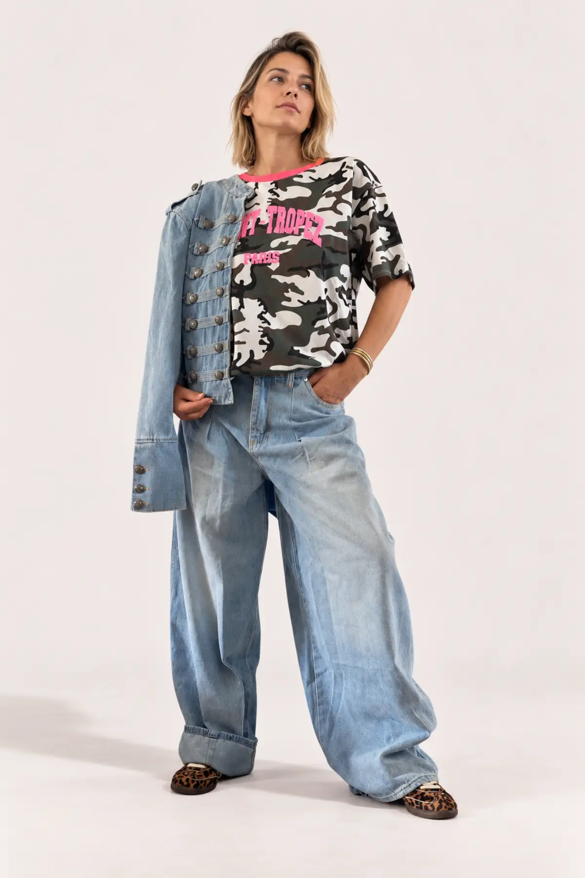 Jean femme wide leg oversize