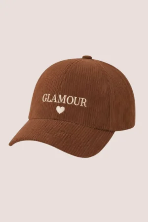 Casquette marron glamour