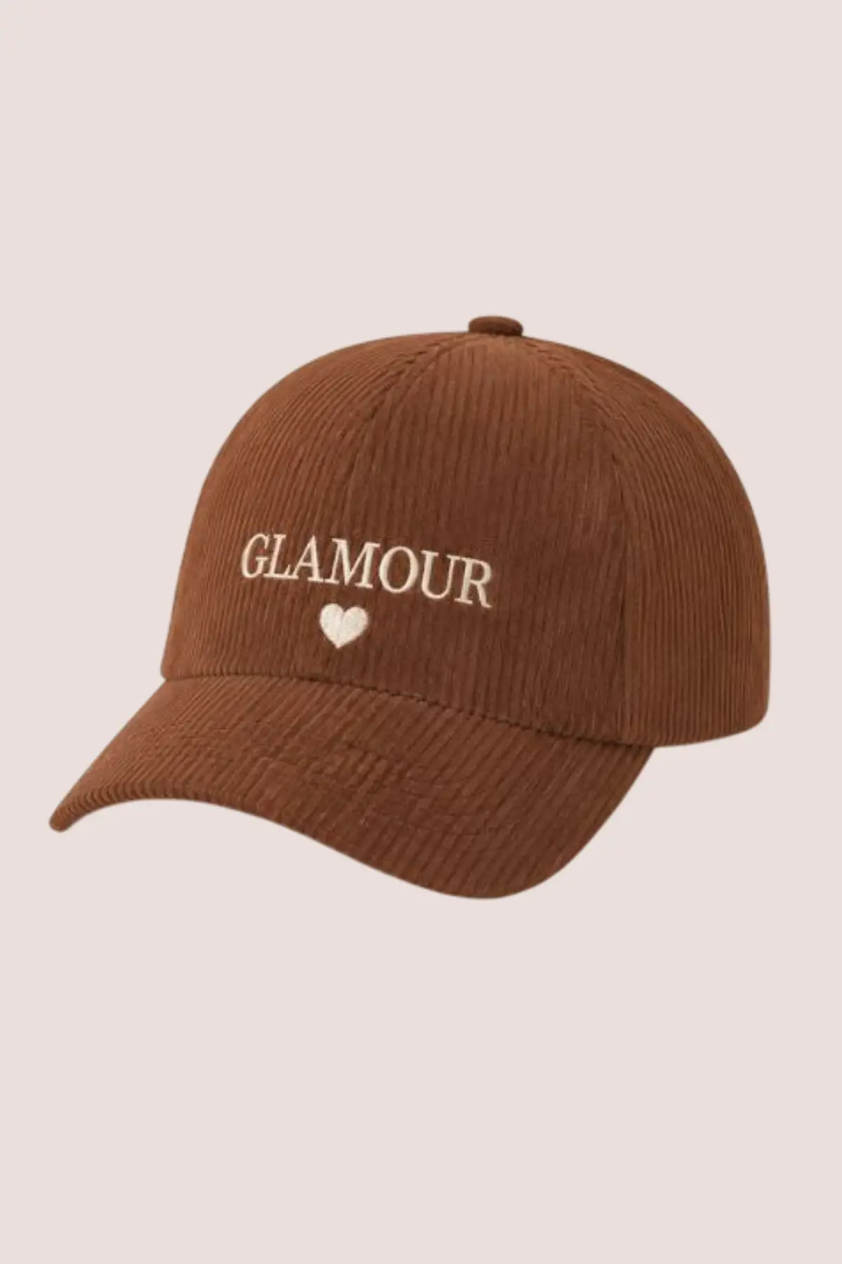 Casquette marron glamour