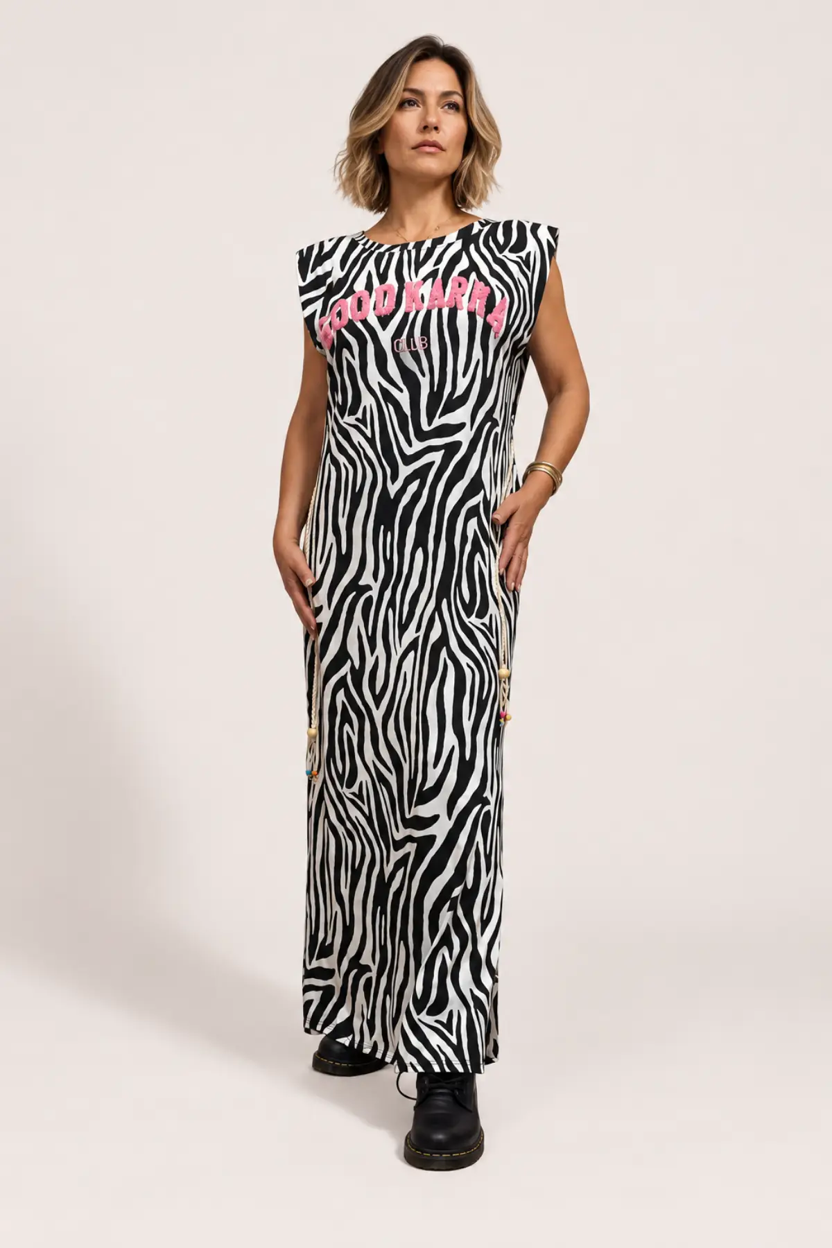 Robe longue zébrée GOOD KARMA CLUB